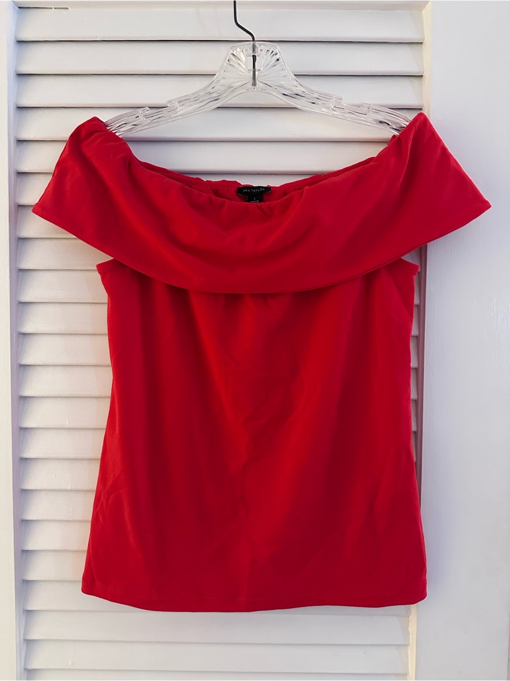 Off-Shoulder Red Women's Top